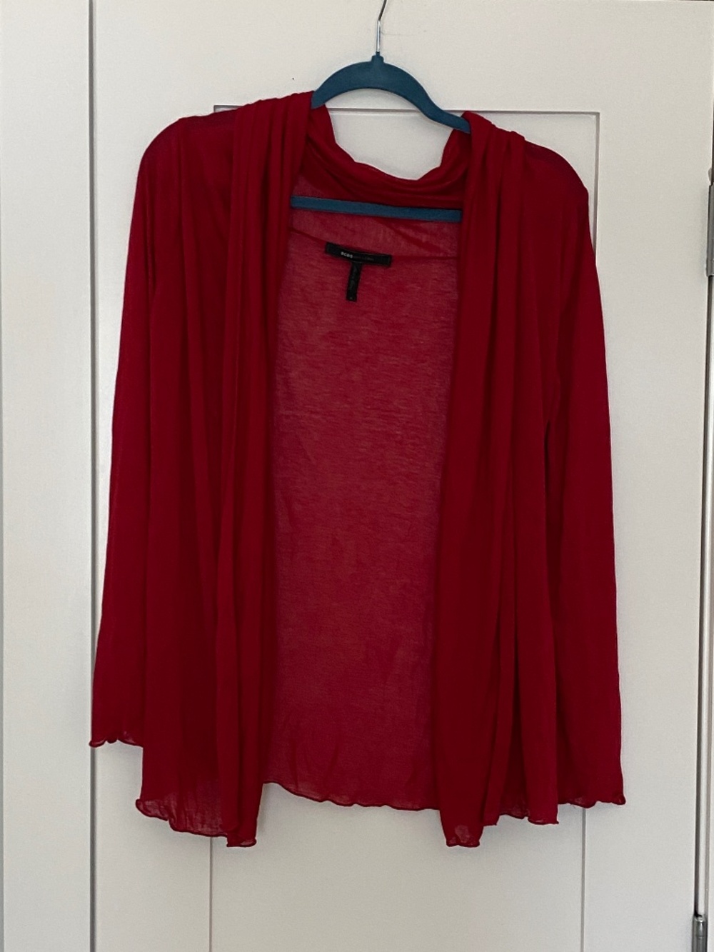 BCBG Sheer Red Sweater